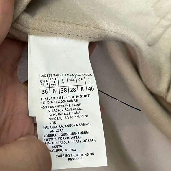 Max Mara Double Breasted Chunky Ties Blazer Wool Angora Rabbit Women’s Size US 6 - Picture 10 of 16